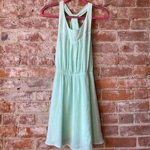 Mint Green Keyhole Back Dress